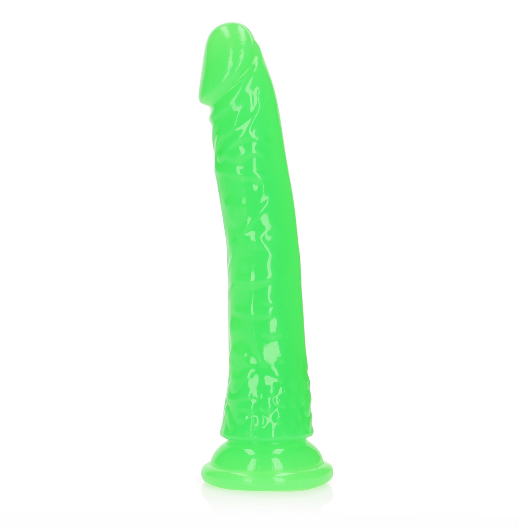 Realrock Slim Realistic Dildo With Suction Cup Glow In The Dark 8'' / 20 Cm