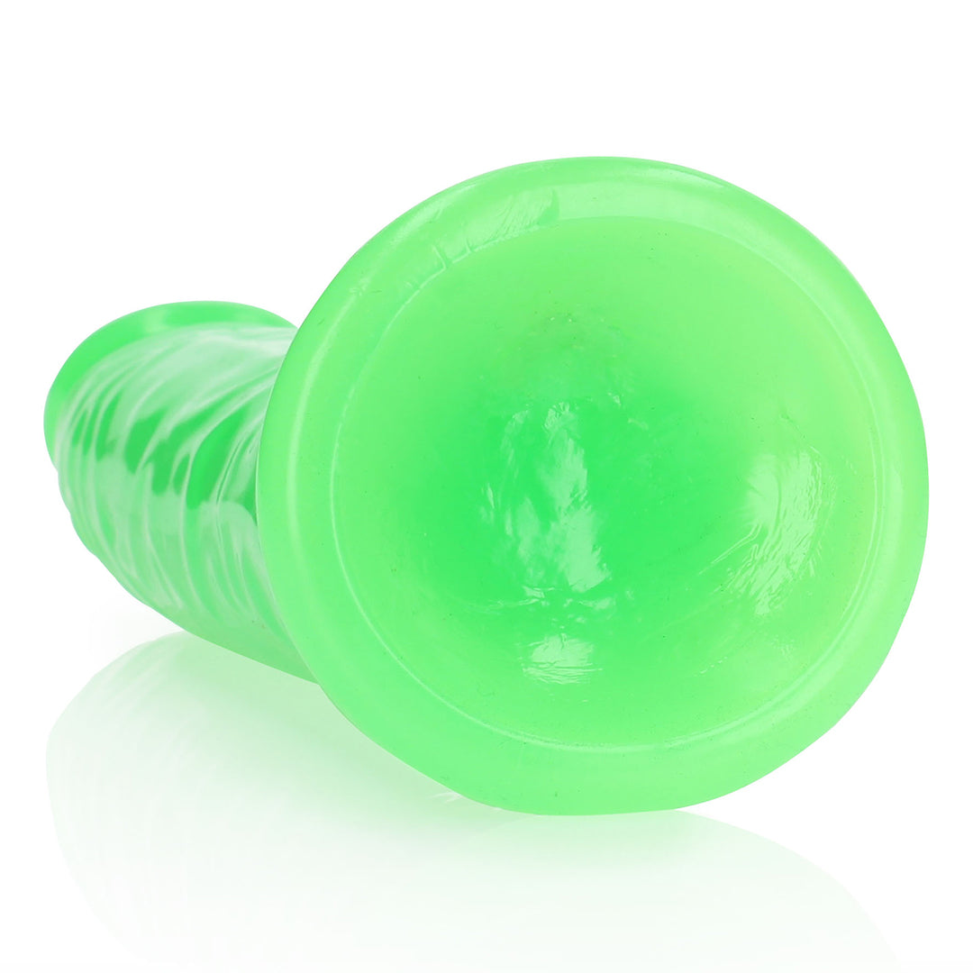 Realrock Slim Realistic Dildo With Suction Cup Glow In The Dark 9'' / 22,5 Cm