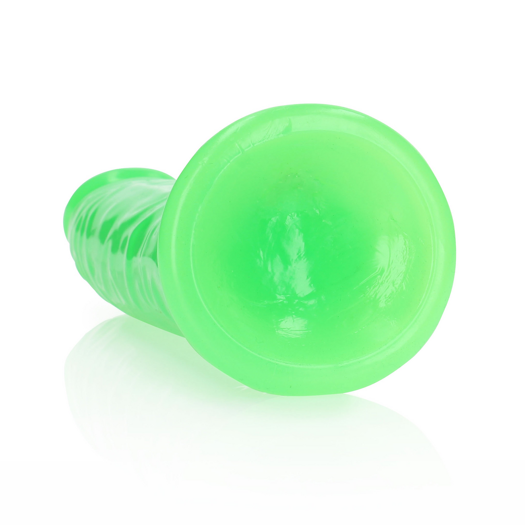 Realrock Slim Realistic Dildo With Suction Cup Glow In The Dark 9'' / 22,5 Cm