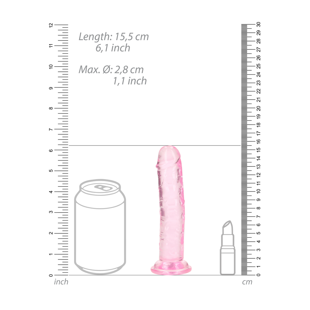 Realrock Straight Realistic Dildo With Suction Cup 6'' / 14,5