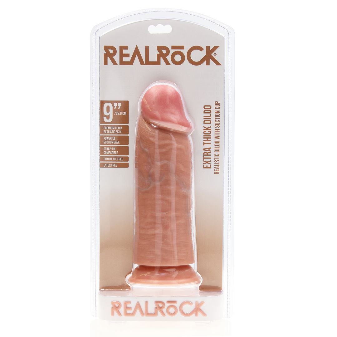 Realrock Extra Thick Straight Without Balls 9 / 23 Cm Flesh