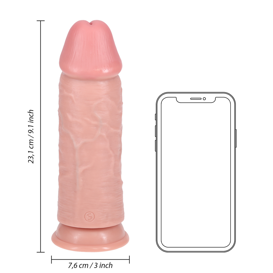 Realrock Extra Thick Straight Without Balls 9 / 23 Cm Flesh