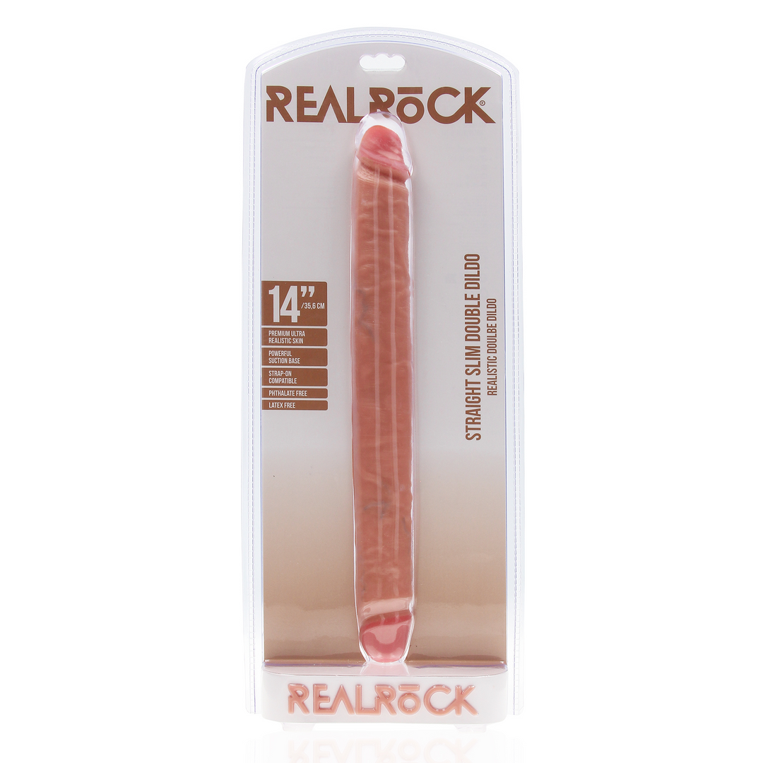 Realrock Slim Double Ended Dong 14 / 35,6 Cm Flesh