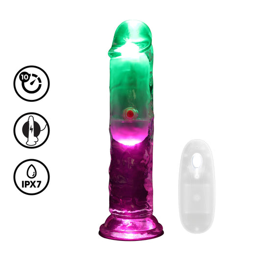 Realrock Led Glow Vibrerende Dildo 15 Cm