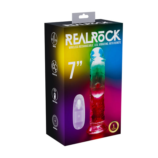 Realrock Led Glow Vibrerende Dildo 18 Cm