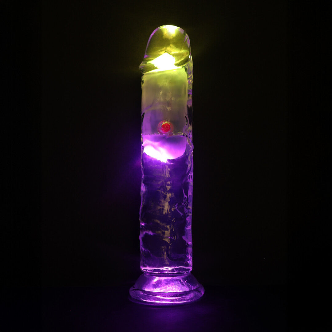 Realrock Led Glow Vibrerende Dildo 18 Cm