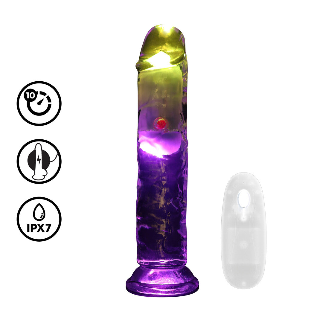 Realrock Led Glow Vibrerende Dildo 18 Cm