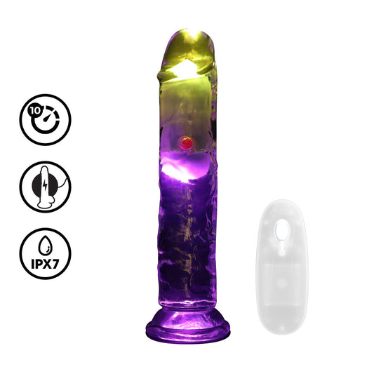 Realrock Led Glow Vibrerende Dildo 18 Cm
