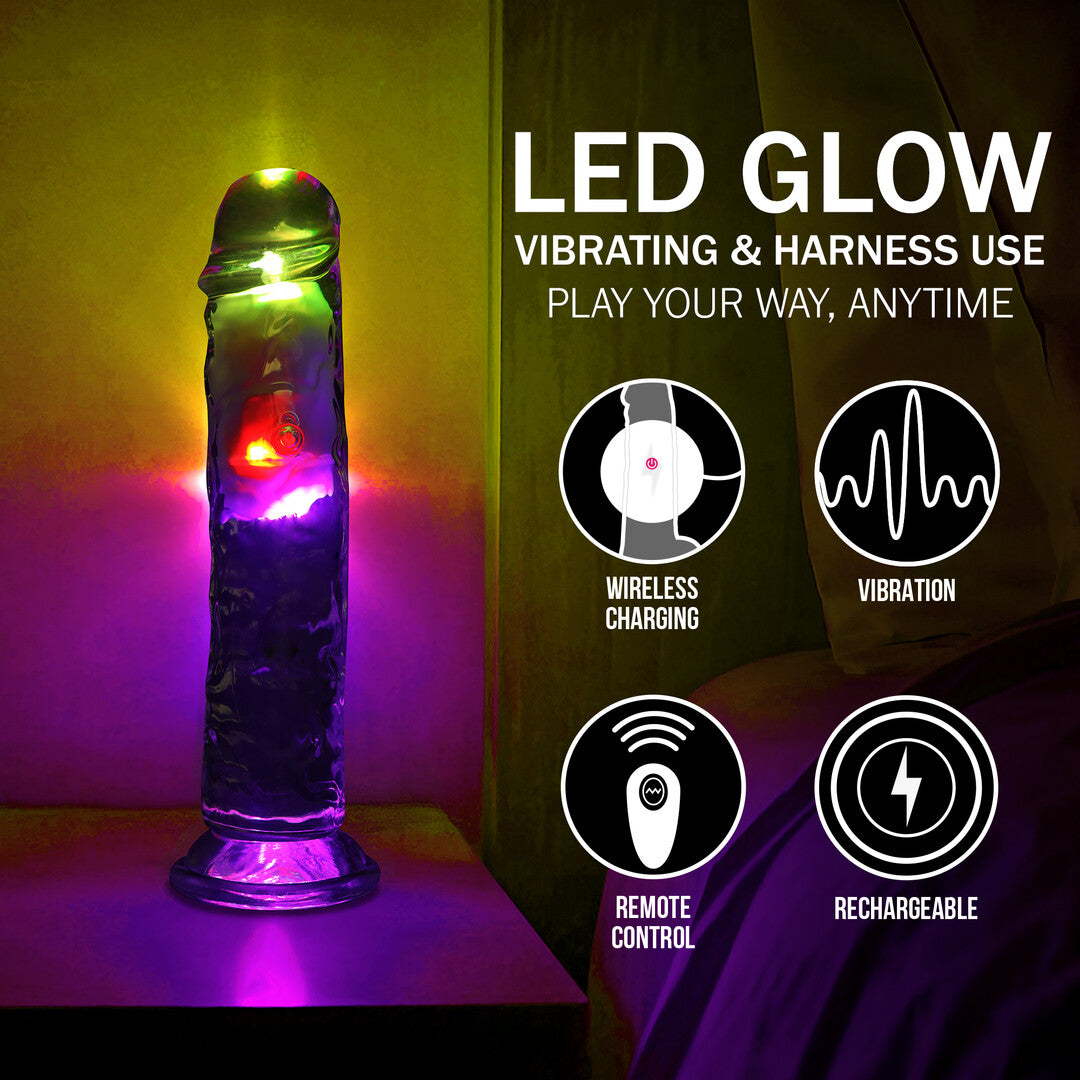 Realrock Led Glow Vibrerende Dildo 20 Cm