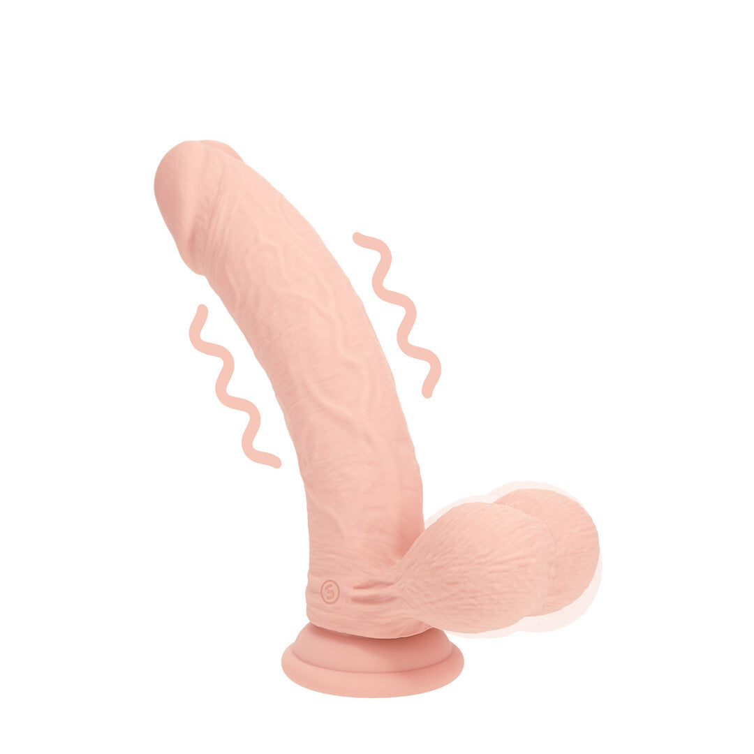 RealRock Dual Density Rechargeable Liquid Silicone Vibrator Curved With Weighted Balls 6 / 15 Cm Flesh
