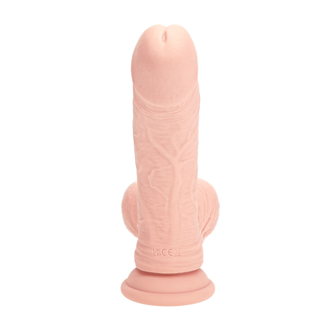 RealRock Dual Density Rechargeable Liquid Silicone Vibrator Curved With Weighted Balls 7 / 18 Cm Flesh