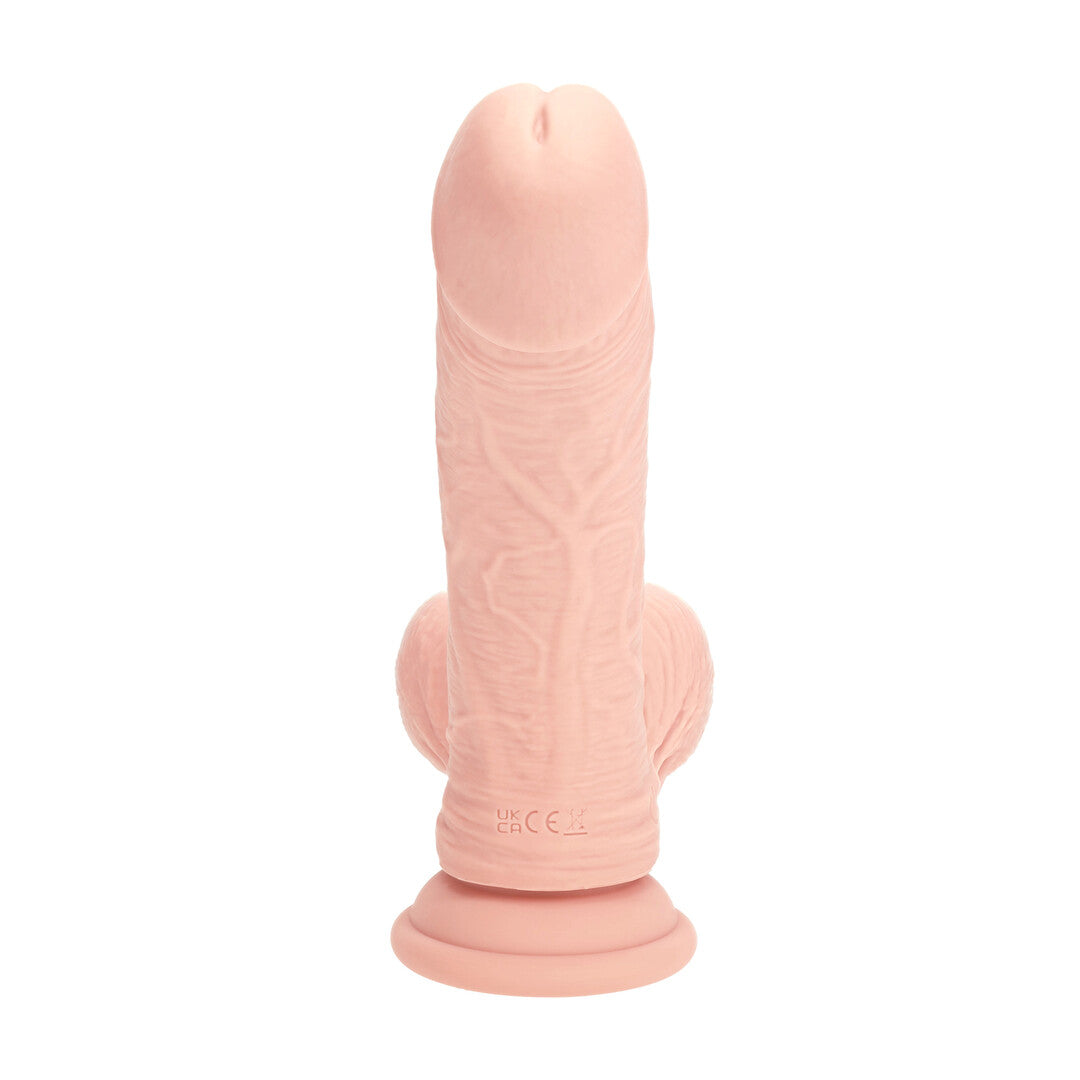 RealRock Dual Density Rechargeable Liquid Silicone Vibrator Curved With Weighted Balls 8 / 20 Cm Flesh