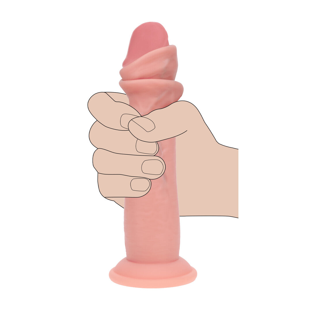 RealRock Dual Density Silicone Realistic Sliding Skin Dildo 6 / 15,5 Cm Flesh