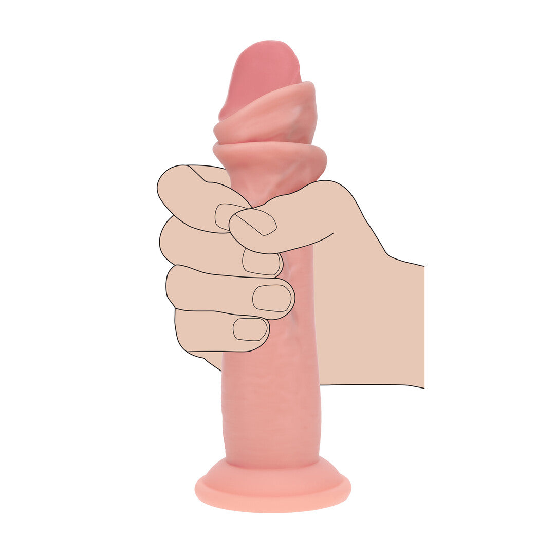 RealRock Dual Density Silicone Realistic Sliding Skin Dildo 7 / 18,5 Cm Flesh