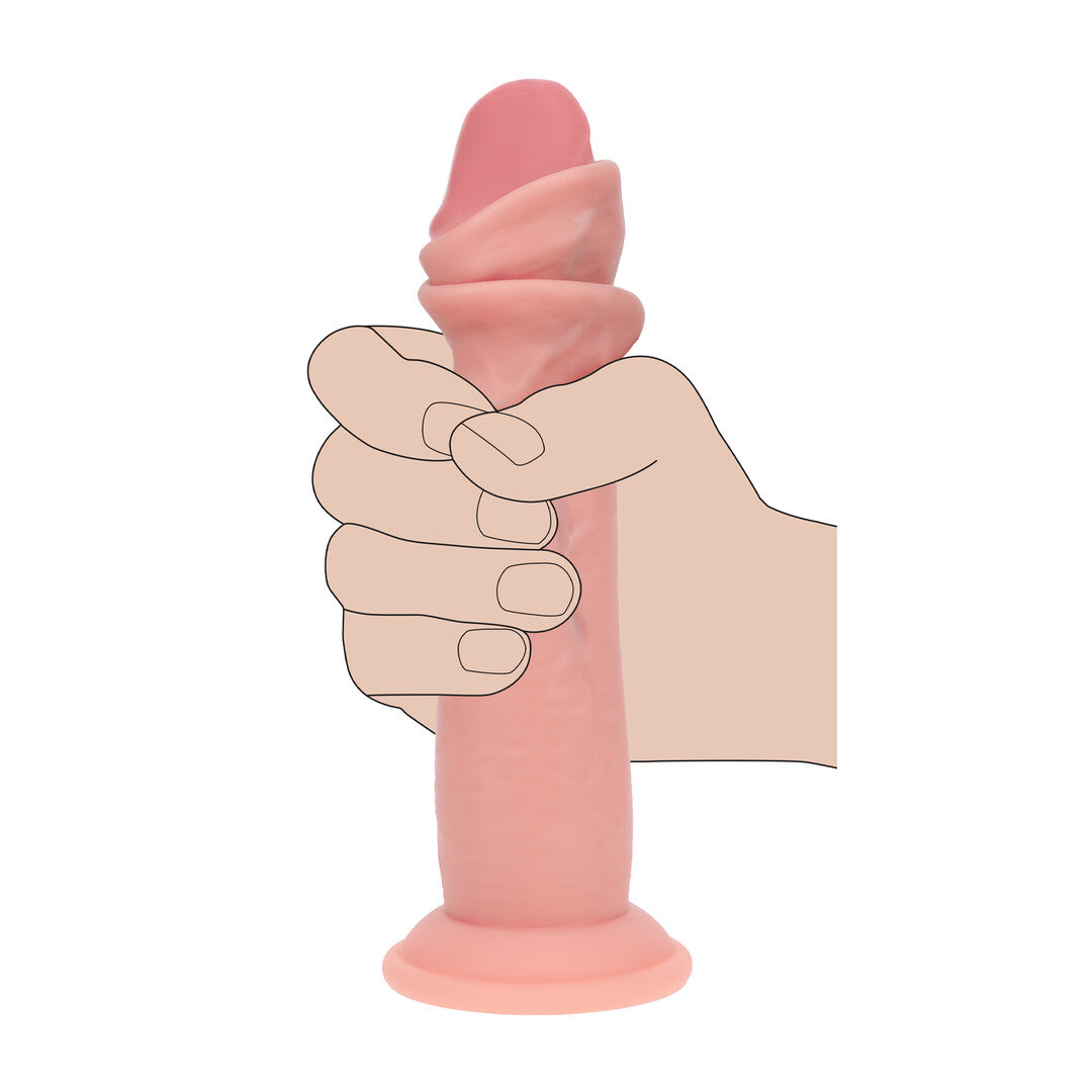 RealRock Dual Density Silicone Realistic Sliding Skin Dildo 8 / 20,5 Cm Flesh