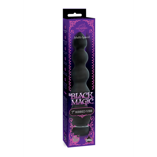 Ribbed Vibrator 7 / 18 Cm Black