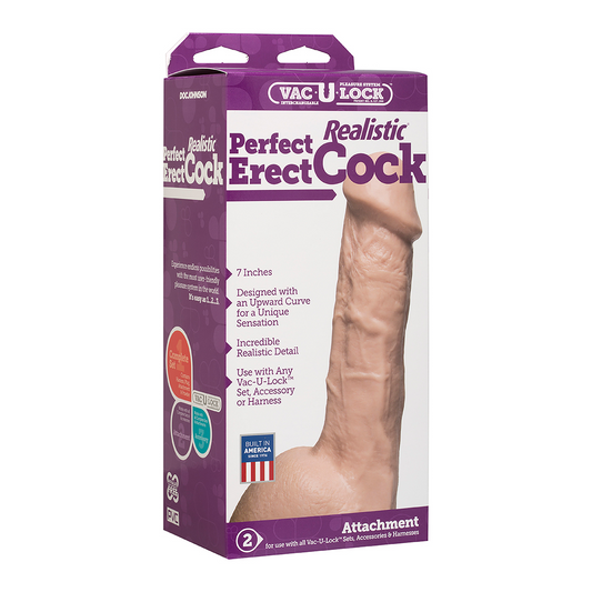 Perfectly Erect Realistic Cock White