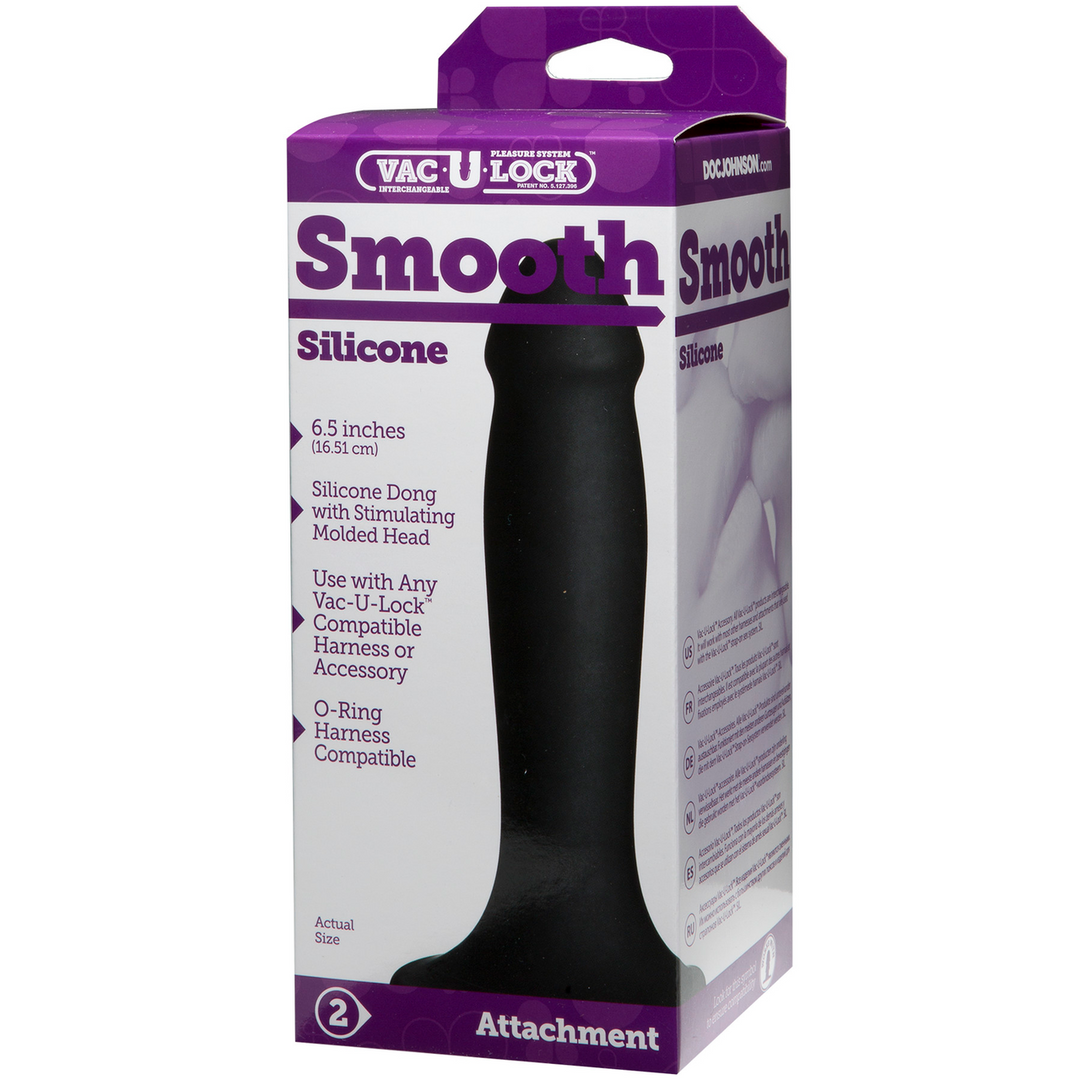 Smooth Silicone Dildo Black