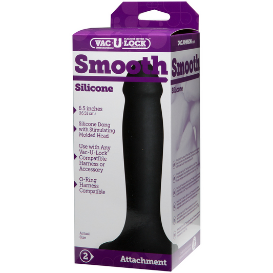 Smooth Silicone Dildo Black