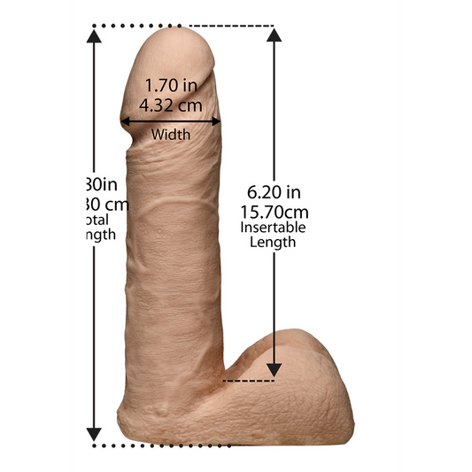 Ultraskyn Harness And Dildo 7 / 18 Cm White