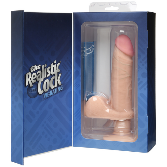 Vibrating Dildo With Balls 6 / 15 Cm White