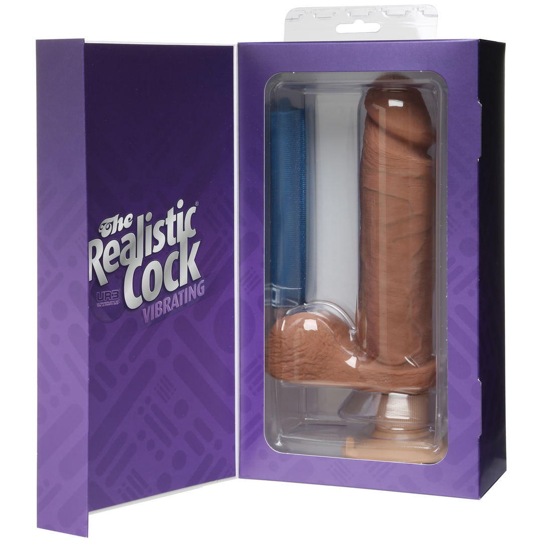Vibrating Ultraskyn Dildo 8 / 20 Cm Bruin