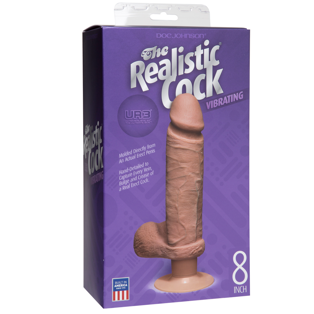 Vibrating Ultraskyn Dildo 8 / 20 Cm Bruin