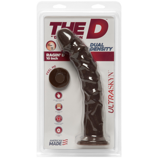 Ragin' D Realistic Ultraskyn Dildo 10 / 25 Cm Black