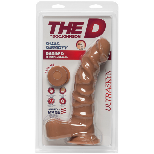 Ragin' D Realistic Ultraskyn Dildo With Balls 9 / 22 Cm White
