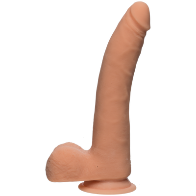 D Slim Realistic Ultraskyn Dildo With Balls 2 Pieces White