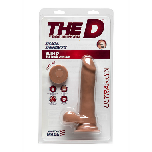 Slim D Realistic Ultraskyn Dildo With Balls 6 / 15 Cm Brown