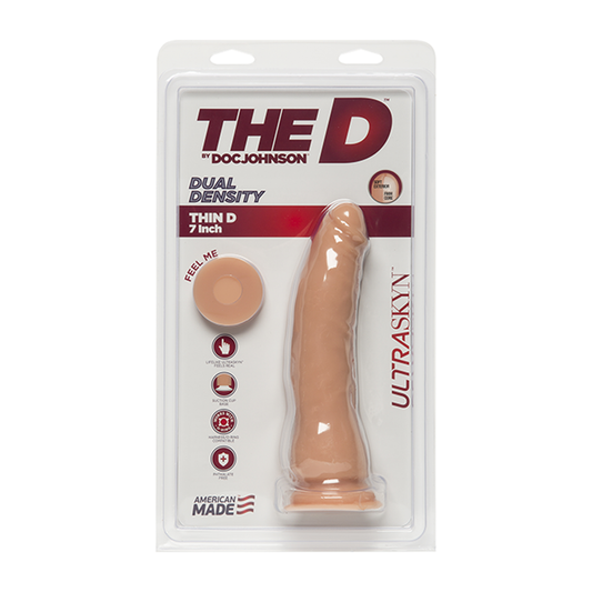Thin D Realistic Ultraskyn Dildo 7 / 18 Cm White