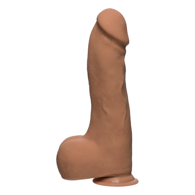 Master D Realistic Ultraskyn Dildo With Balls 10 / 25 Cm Brown