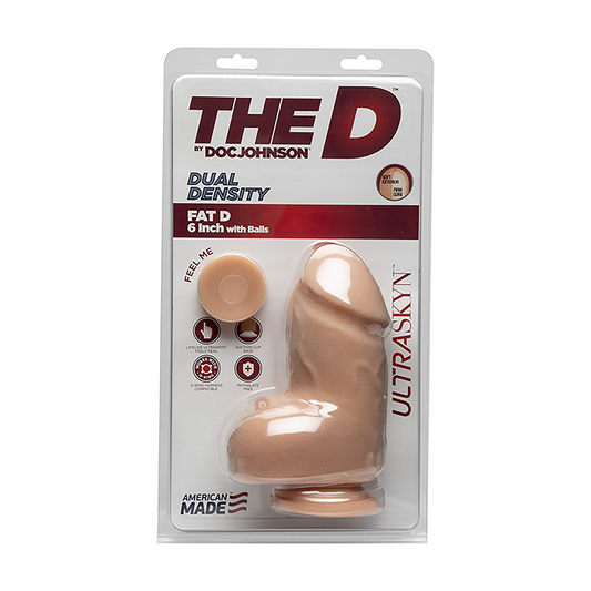Fat D Realistic Ultraskyn Dildo With Balls 6 / 15 Cm Blank