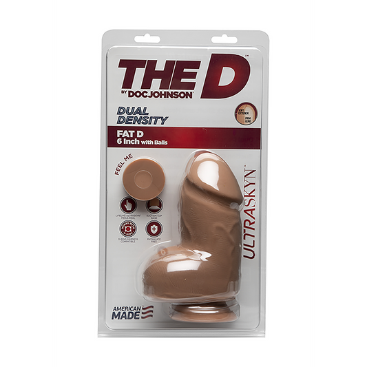 Fat D Realistic Ultraskyn Dildo With Balls 6 / 15 Cm Brown