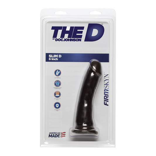 Slim D Realistic Firmskyn Dildo 7 / 17 Cm Black