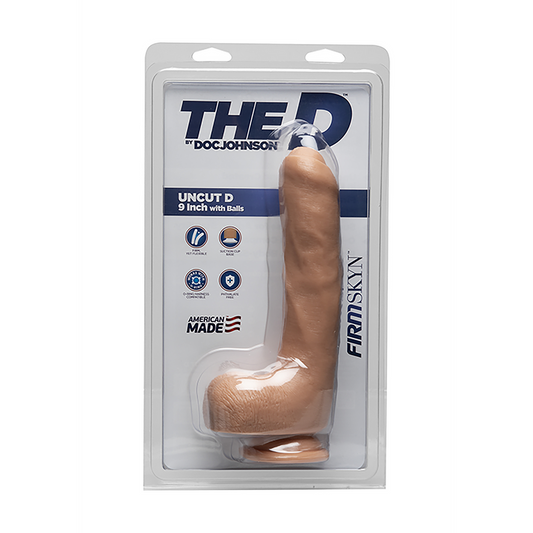 Uncut D Realistic Firmskyn Dildo With Balls 9 / 22 Cm White