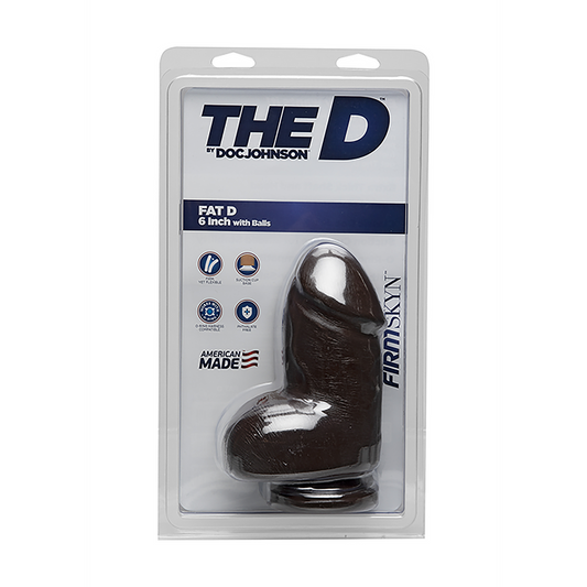 Fat D Realistic Firmskyn Dildo With Balls 6 / 15 Cm Black