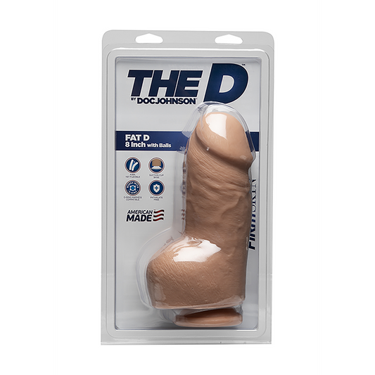 Fat D Realistic Firmskyn Dildo With Balls 8 / 20 Cm White