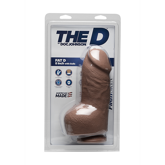 Fat D Realistic Firmskyn Dildo With Balls 8 / 20 Cm Brown
