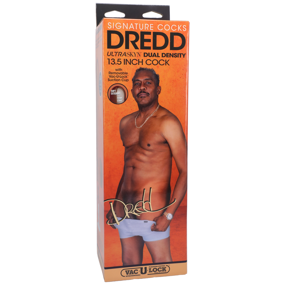 Dredd Realistic Ultraskyn Dildo 13.5 / 34 Cm Chocolate