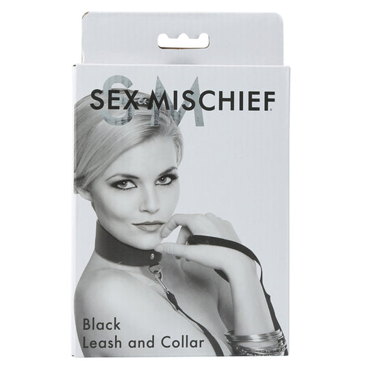 Sportsheets -  Sex & Mischief Black Leash & Collar