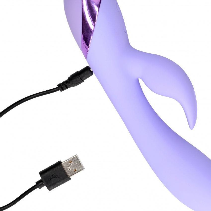 Loveline Smooth Rabbit Vibrator Digital Lavender 20 Cm