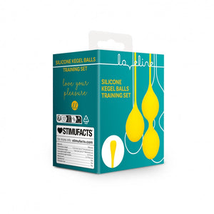 Loveline Siliconen Kegelballen Trainingset Geel