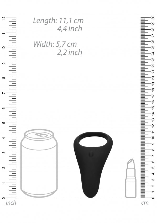Loveline Pointed Vibrerende Penisring Zwart