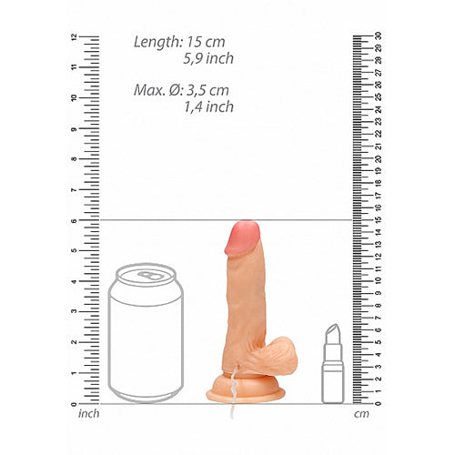RealRock Realistische Vibrator Blank Met Afstandsbediening 15,2 cm