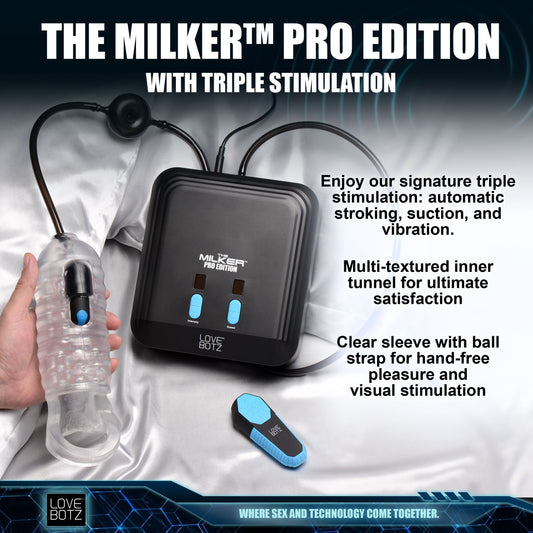 XR Brands The Milker Pro Editie Love Botz Zuigende Masturbator - Erovibes.nl