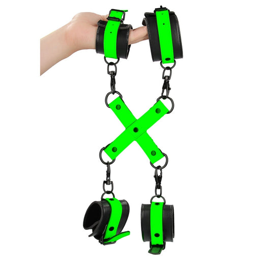 Ouch! Glow in the Dark Hogtie Handboeien & Enkelboeien