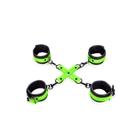 Ouch! Glow in the Dark Hogtie Handboeien & Enkelboeien