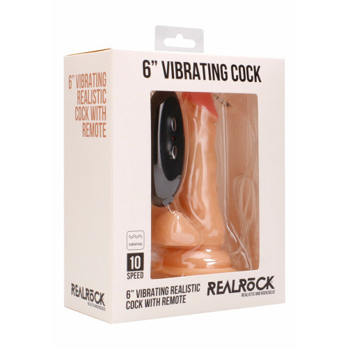 RealRock Realistische Vibrator Blank Met Afstandsbediening 15,2 cm